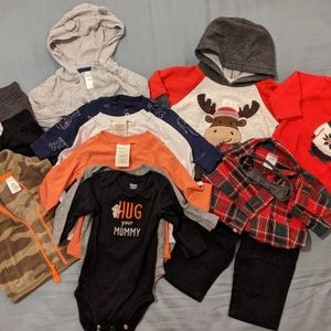 3-6 months boy winter bundle onesie long